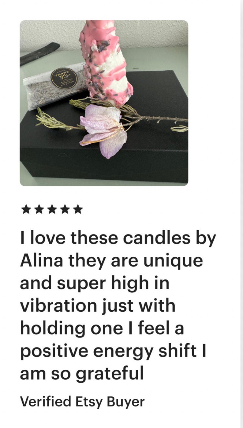 Herbal Ritual Handcrafted Candles. Handmade Magic Floral Herb candles, Decor, Altar, Divination, Offering, Spell, Pagan, Witch, Free shippin image 2