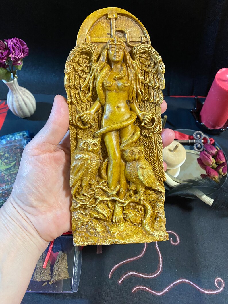 Nirvana Ciondolo Lilith Dea Della Notte Collana Con Cordone Regolabile - Argento Peltro - Foto 5