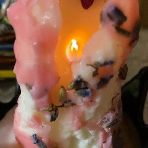 Herbal Ritual Handcrafted Candles. Handmade Magic Floral Herb candles, Decor, Altar, Divination, Offering, Spell, Pagan, Witch, Free shippin image 5