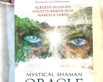 MYSTICAL SHAMAN Oracle ~ booklet, 44 cards deck and guidebook+box. (English edition with Japanese translation guidebook)