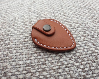 Leather Plectrum Pick Holder Pouch Musician Gift for Guitar Ukulele