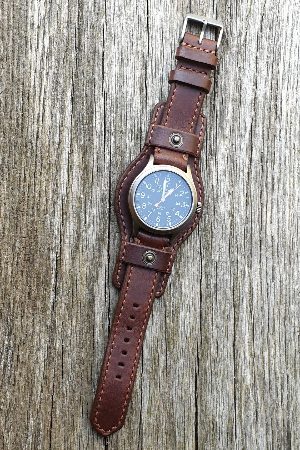Leather Military Style Trench Watch Strap for Timex Expedition - Etsy UK