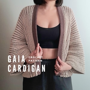 Crochet Cardigan Pattern, Gaia Cardigan, PDF, Instant Download, English, Size Inclusive xs-xl, Video and Photo Tutorial, WOOD&YARN