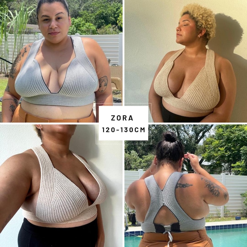 Crochet Top Pattern, Zora Bralette, (PDF),Adjustable Design, English, Instant Download, WOOD & YARN image 7