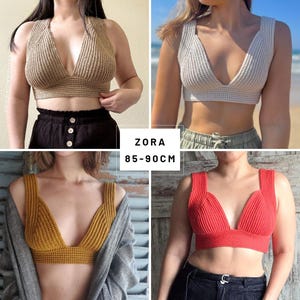 Crochet Top Pattern, Zora Bralette, (PDF),Adjustable Design, English, Instant Download, WOOD & YARN image 4