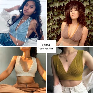 Crochet Top Pattern, Zora Bralette, (PDF),Adjustable Design, English, Instant Download, WOOD & YARN image 2