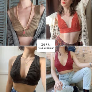 Crochet Top Pattern, Zora Bralette, (PDF),Adjustable Design, English, Instant Download, WOOD & YARN image 8