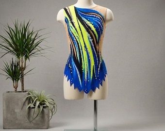 Custom Rhythmic Gymnastics Leotard - Handmade Competition Wear, Unique Design LUXOR