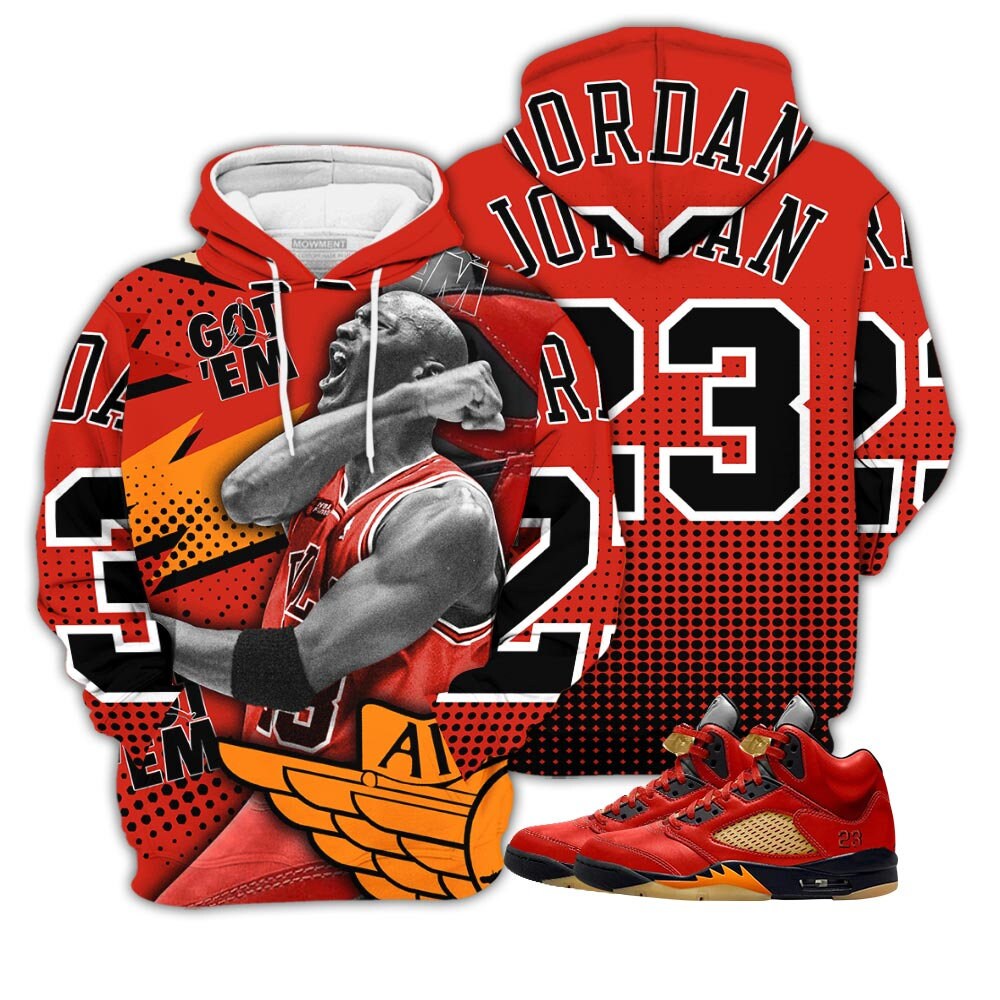 Goat Number 23 Unisex Sneaker Shirt Match 5 Dunk On Mars Tee, Jordan 5 Mars  For Her 3D T-Shirt, Hoodie, Zipup, Sweatshirt | Printerval Canada