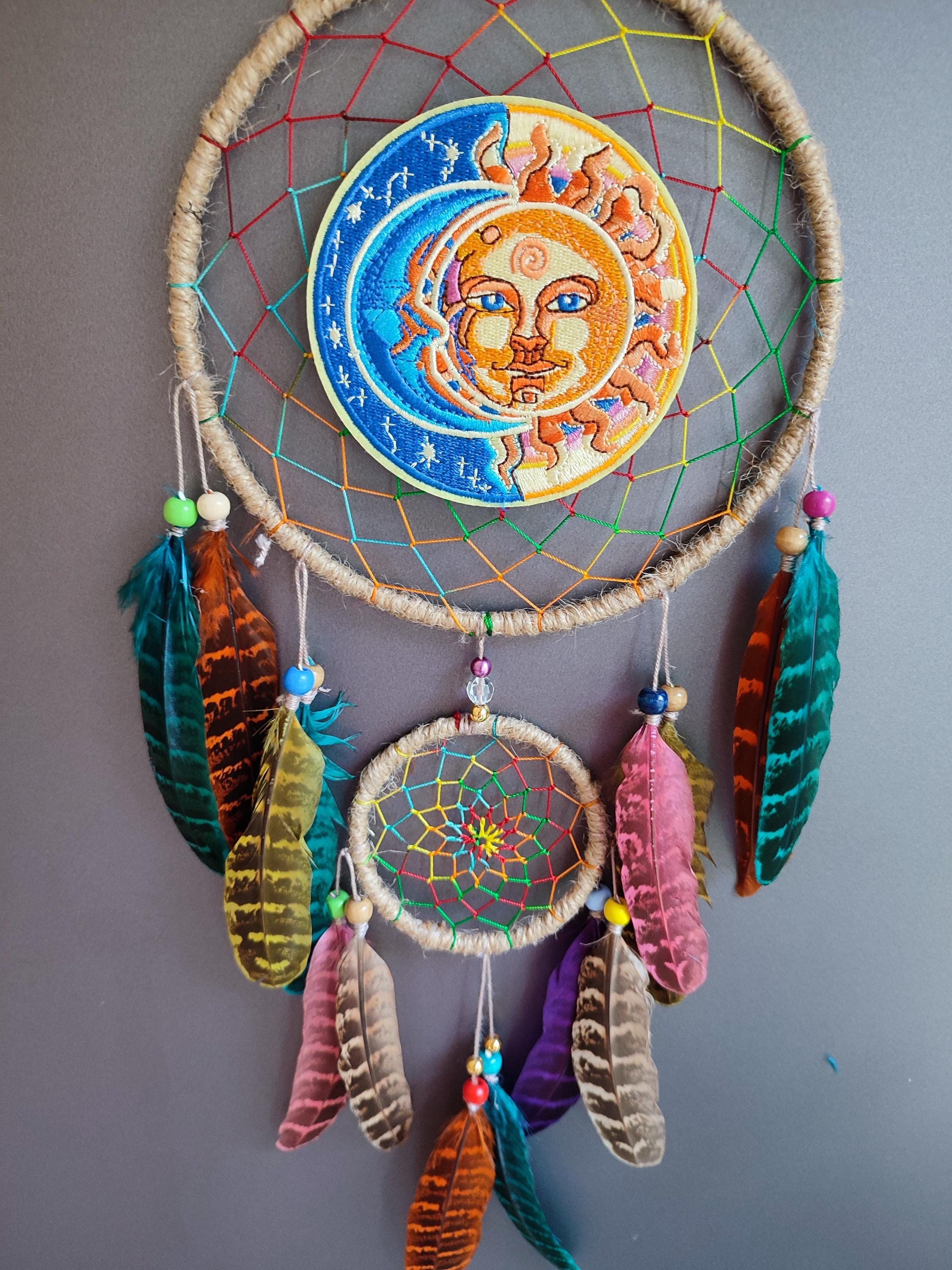 Sun and Moon Dreamcatcher Personalized Dream Catcher Rainbow, Boho