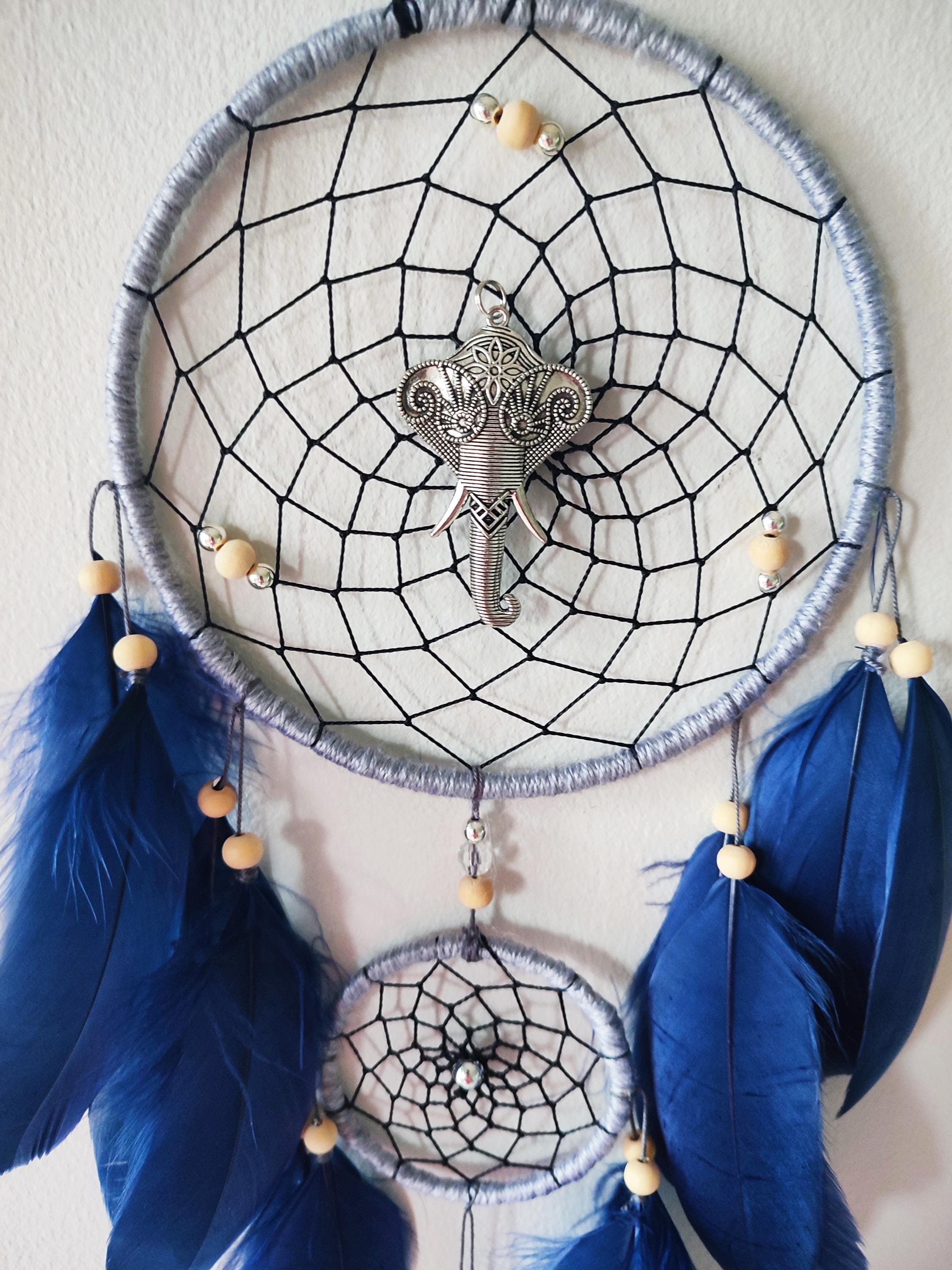 Acchiappasogni a forma di elefante, acchiappasogni con piume personalizzate, regali di compleanno per lei e lui, decorazione da parete in stile boho per la camera da letto. - Italia