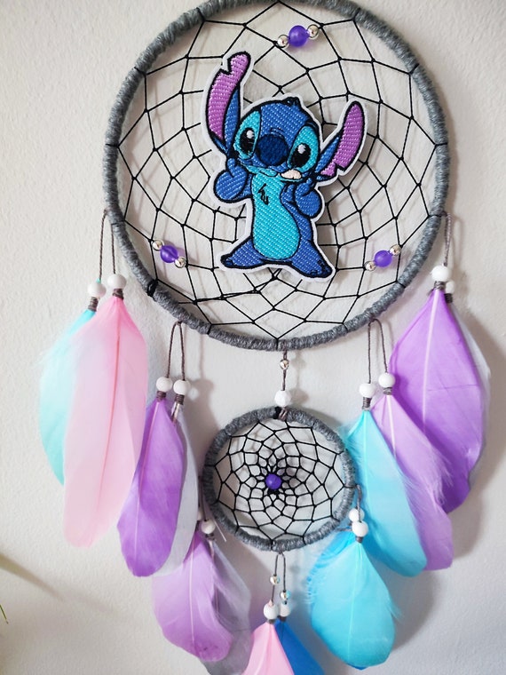 Stitch Decor Dream Catcher Funky Room Decor, Stitch Gifts Dreamcatcher  Purple, Boys Girls Bedroom Wall Hanging 