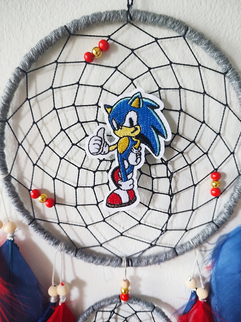 Sonic Inspired Dream Catcher, Boys Dreamcatcher Bedroom Wall Decor ...