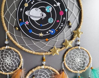 Acchiappasogni a tema sistema solare, decorazione per cameretta dei bambini a tema galassia, regalo a tema spaziale