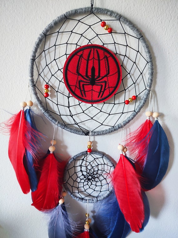 Spider Web Dreamcatcher Boys Dream Catcher Red Blue Bedroom