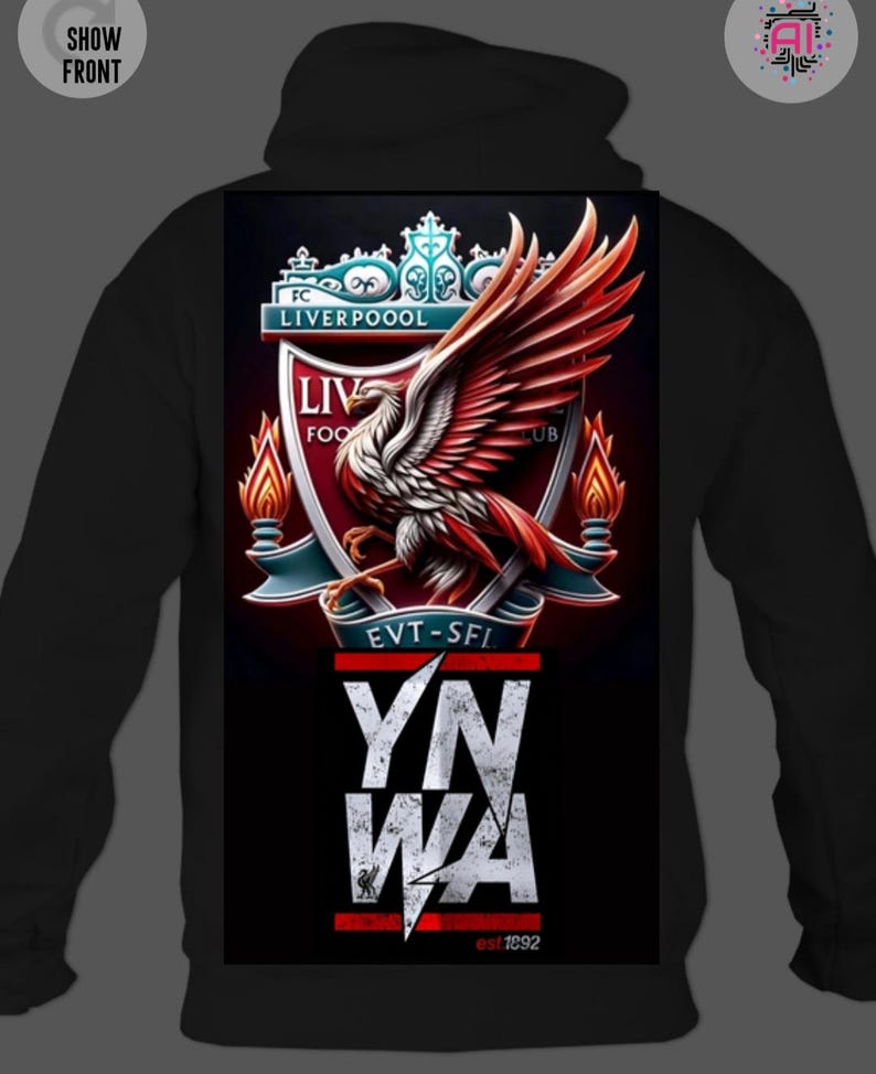 Liverpool Fc Liverbird YNWA Inspired Graphic Design Hoodies in 3 ...
