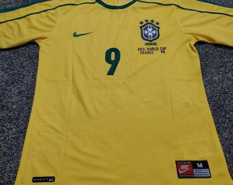 Brazilië WK 1998 Retroshirt 9 Ronaldo