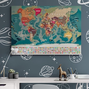 Poster carte du monde