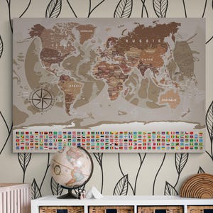 Carte du monde murale