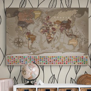 Carte du monde décorative
