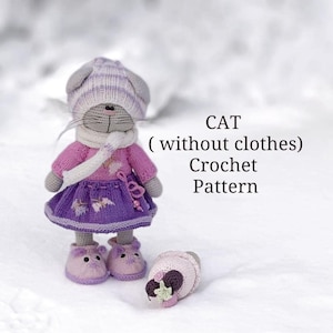 Schema all'uncinetto gatto amigurumi Tilda