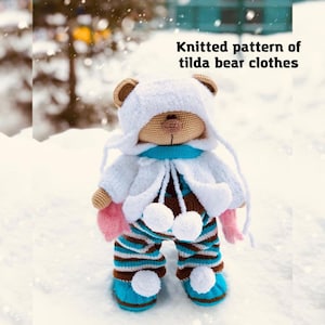 Modello lavorato a maglia di vestitini Tilda Bear