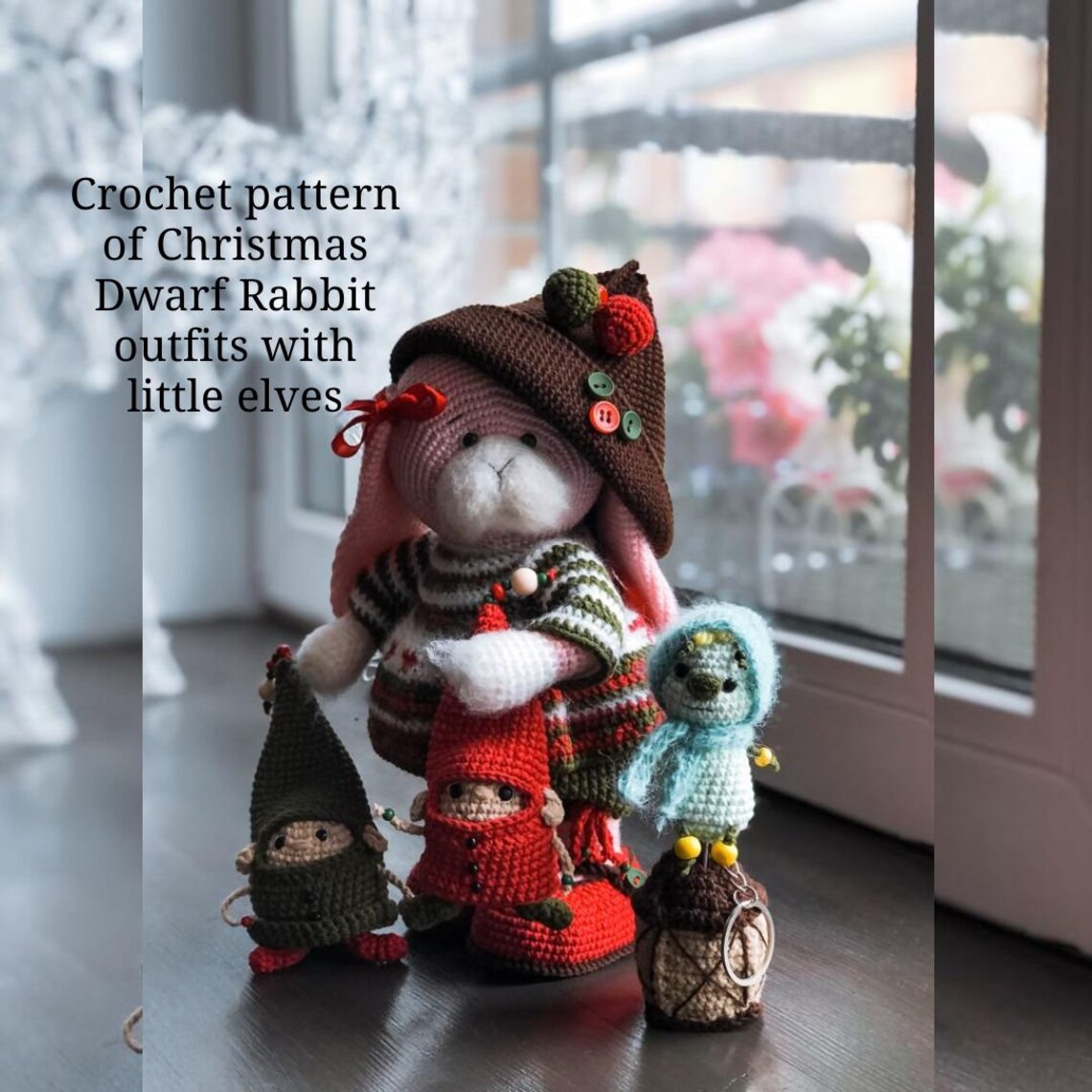 Crochet Pattern of Christmas Dwarf Rabbit Outfits With Little Etsy