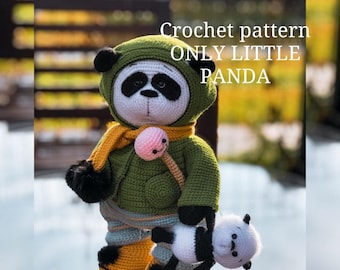Crochet pattern of LITTLE panda bears amigurumi