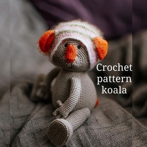 Crochet pattern koala amigurumi .