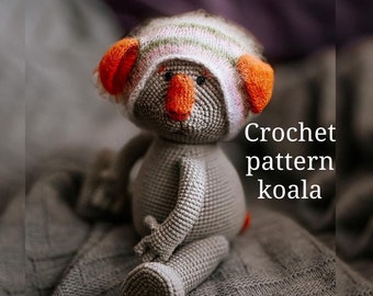 Crochet pattern koala amigurumi .