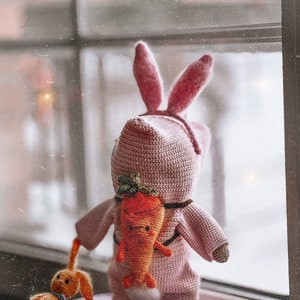 Haakpatroon Paas-teddybeer-outfit. Amigurumi beer afbeelding 5