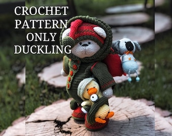 Crochet pattern DUCKLING, easter quilt pattern
