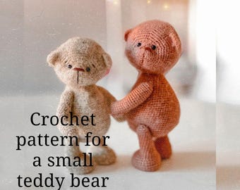 Crochet pattern for a small teddy bear
