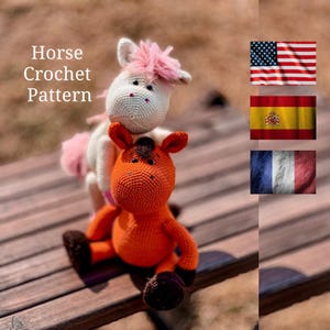 Horse crochet pattern. The symbol of the year. Amigurumi crochet
