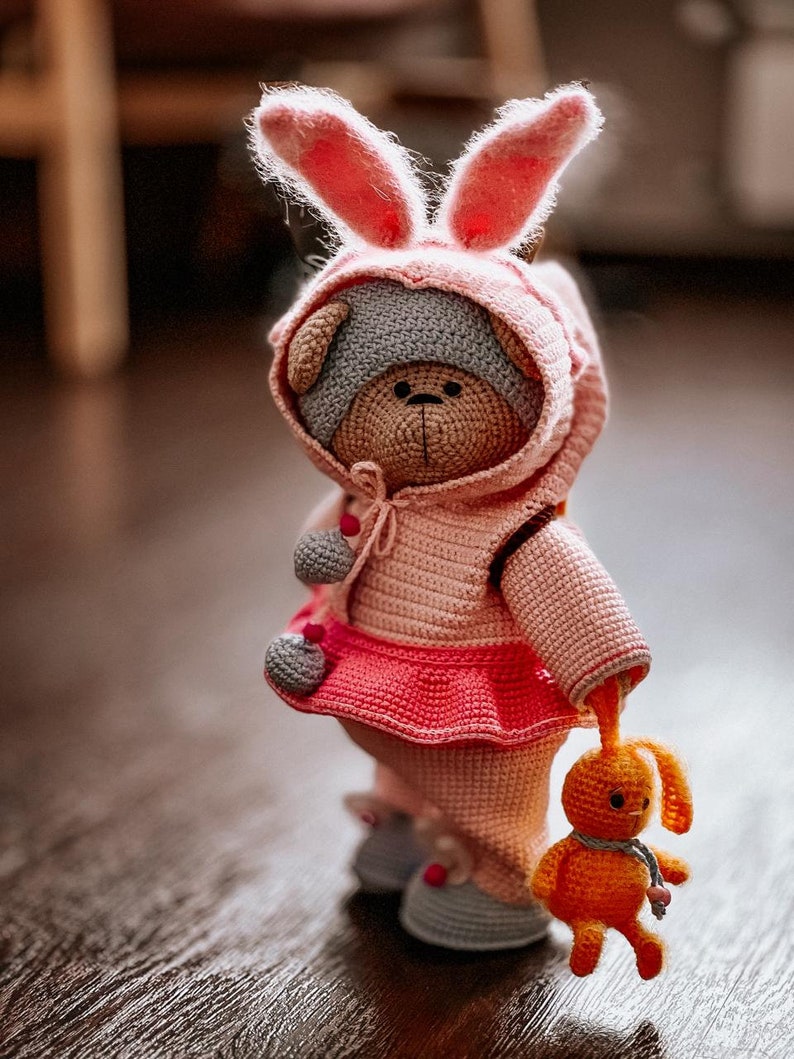 Haakpatroon Paas-teddybeer-outfit. Amigurumi beer afbeelding 7