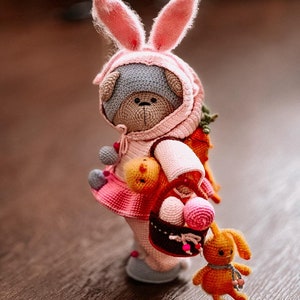 Haakpatroon Paas-teddybeer-outfit. Amigurumi beer afbeelding 9