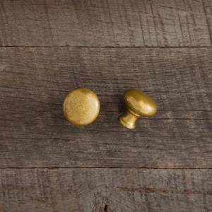 Mushroom Knob | Aged Brass