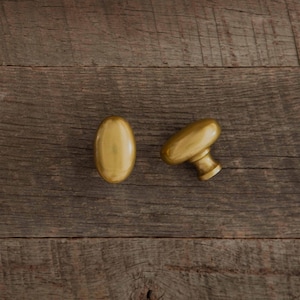 Oval Knob | Aged Brass