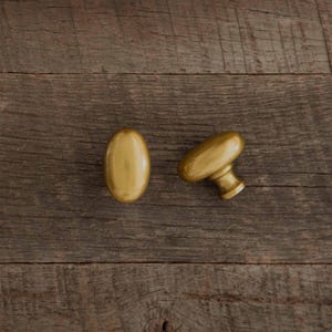 Oval Knob | Aged Brass
