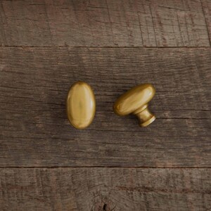 Oval Knob | Aged Brass