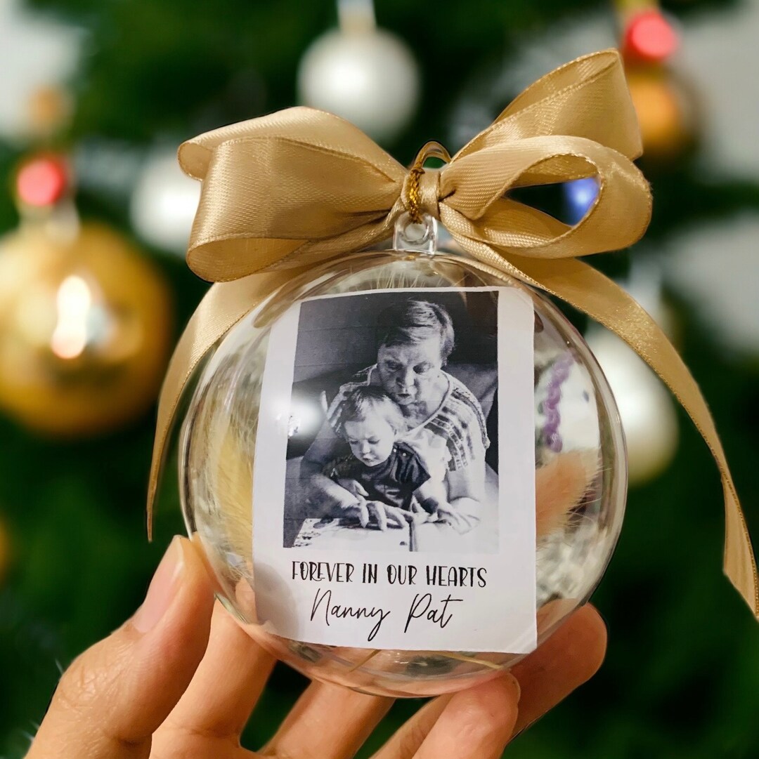 NEXT DAY DELIVERY Personalised Photo Memorial Bauble Nanny Etsy UK