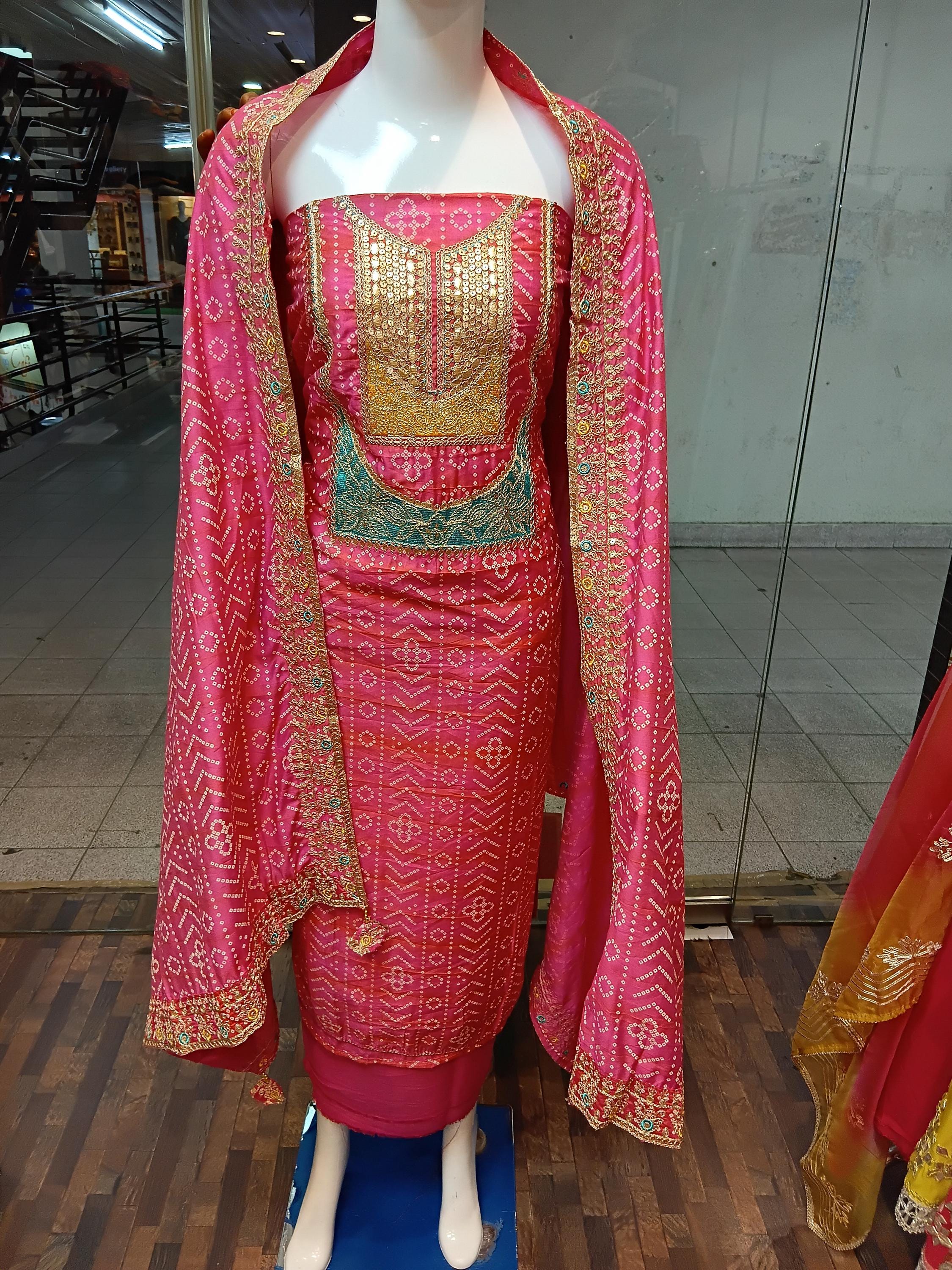 Bandhani Gota Patti Suits - Etsy