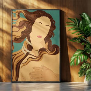 Hand-Drawn Venus Poster: Botticelli Renaissance Art Print (Digital Download)