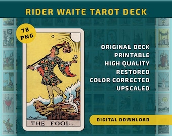 Rider Waite Tarot Deck: Restored, High-Resolution (Digital Download)