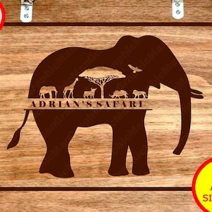 Zoo Safari Bundle SVG l Cutting Board SVG Bundle l Savanna svg l Cut Files For Cricut Silhouette l Door Hanger SVG l Animal Silhouette l eps