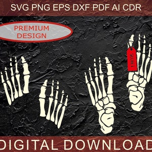 Skelet SVG l Halloween Svg l Skelet Png l Schedel Svg l Spooky Svg l Grappig Halloween Svg l Skelet Voet Png l Skelet Clipart l Gesneden Bestand