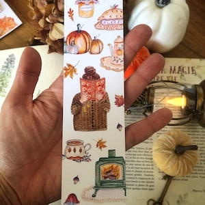 Marque-page automne - Automne magique - Aquarelle décorative saisonnière, cosy, cottage core