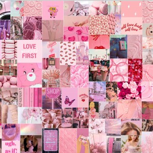 Barbie Pink Aesthetic Wall Collage Kit 100 Photos Photo - Etsy