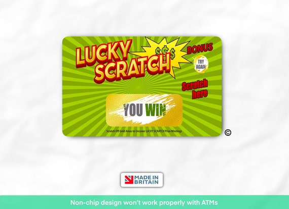Lucky Scratch Credit Card Skin Credit Card Sticker 