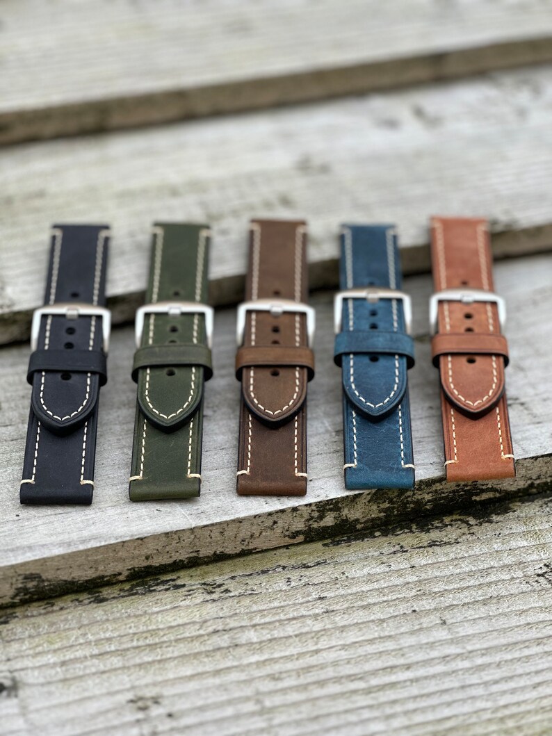 Luxury Leather Watch Strap With Free UK Shipping Etsy UK